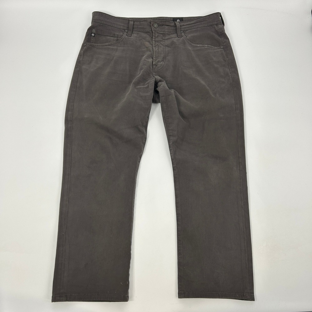 AG Adriano Goldschmied Everett Pants Mens 36x26 Gray Slim‎ Straight